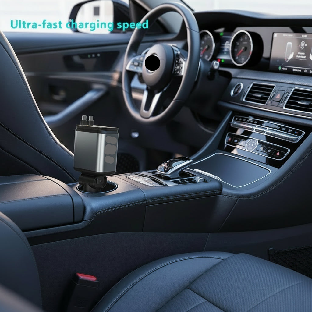 Car Mobile Retractable Phone Charger Four-in-one