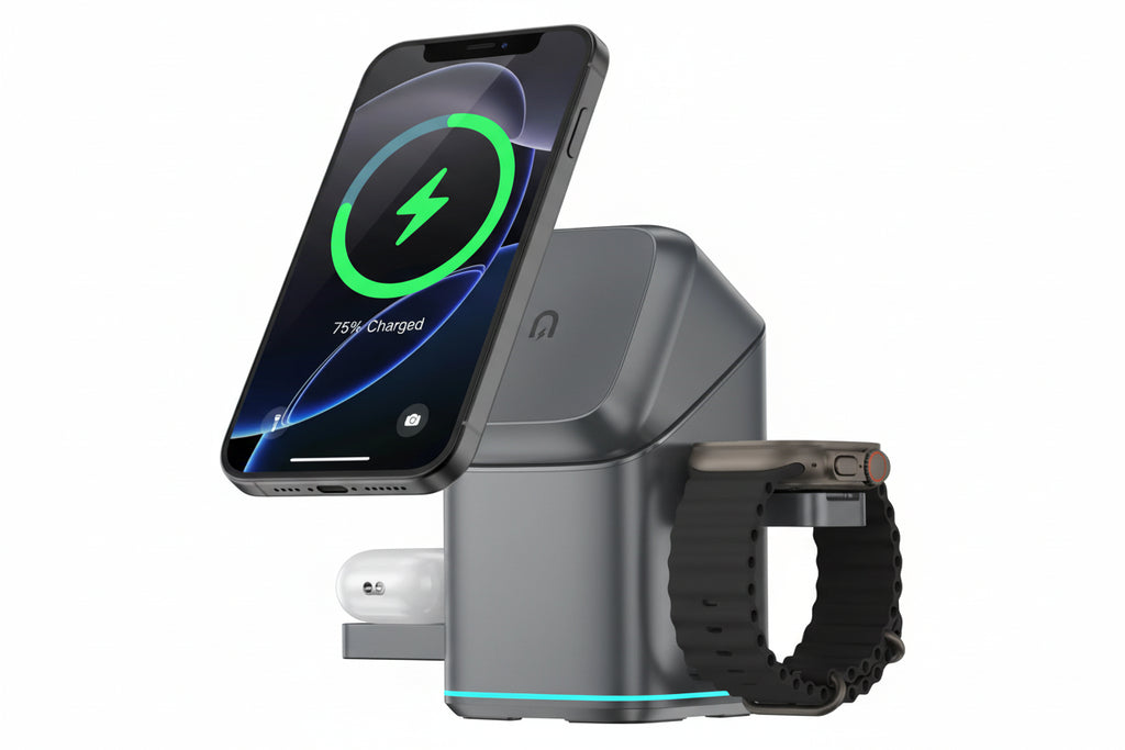 3‑in‑1 Magnetic Rotating Charger (US PLUG)