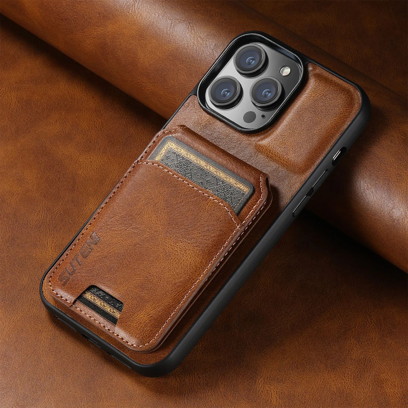 Suteni Leather Phone Case
