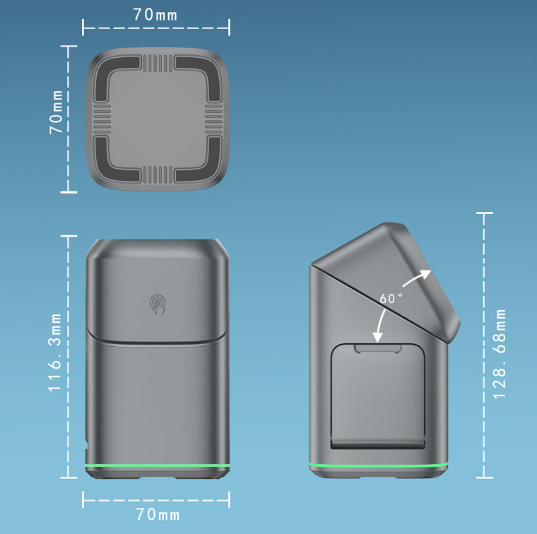 3‑in‑1 Magnetic Rotating Charger